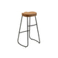 Solid Wood Bar Table Set Industrial 1/2/4 Pieces Metal Counter Set for Home Use