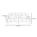 Transitional Modern Loose Back Linen Square Arm Settee with slipcovered Clearhalo 'furn' 'furn_sofas' 'Furniture' 'furniture_sofas' 'kitchen' 'kitchen_sofas' 'Living Room Furniture' 'Sofa' 'sofas' 1200x1200_5f1cccab-a5ec-4e0a-aced-963da5bd952b