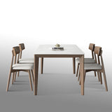 1/3/4/5 Pieces Ash Wood Dining Table Set with White Sintered Stone Top Modern Dinette Set Clearhalo 'Dining Room Sets' 'Dining Tables & Seating' 'dining_room_set' 'furn' 'furn_dining_room_set' 'Furniture' 'furniture_dining_room_set' 'Kitchen & Dining Furniture' 'kitchen&dining_furn' 'kitchen' 1200x1200_5f1d25a7-f594-4ca4-bc75-275943e3c826