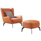 Chaise arrière d'oreiller avec des jambes de base dorées à quatre et bras évasés