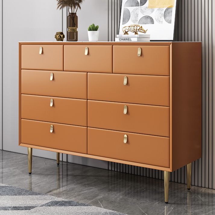 Glam Style Buffet Table White Stone Top Kitchen Table for Living Room Clearhalo 'buffet_sideboard' 'Buffets & Sideboards' 'Furniture' 'furniture_buffet_sideboard' 'Kitchen & Dining Furniture' 1200x1200_5f1db496-ada5-49a1-8df0-581386472fe0