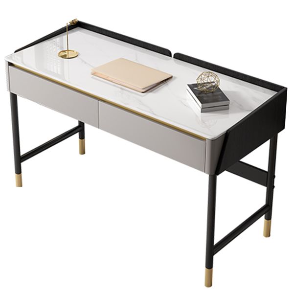 Industrial Rectangular Office Desk Antique Finish Computer Desk with 2 Storage Drawers Clearhalo 'furn' 'furn_office_desk' 'Furniture' 'Office Desks' 'Office Furniture' 'office_desk' 1200x1200_5f1e26d5-3886-4722-a70c-3a87f007477f