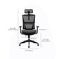 Modernism Adjustable Arm Office Chair Desk Chair with Wheels for Home