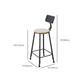 Industrial Style Bar Stools Backrest Barstool with Black Metal Legs Clearhalo 'Bar Furniture' 'Bar Stools' 'bar_stools' 'furn' 'furn_bar_stools' 'Furniture' 'Kitchen & Dining Furniture' 1200x1200_5f1e31da-2043-49b4-b55a-ec7d4d32ff93