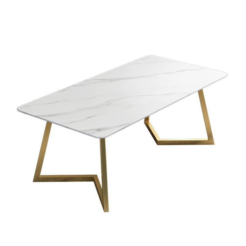 Stone Top Dining Table Traditional Luxury Table with Sled Base Clearhalo 'Dining Tables & Seating' 'Dining Tables' 'dining_table' 'furn' 'furn_dining_table' 'Furniture' 'Kitchen & Dining Furniture' 1200x1200_5f204250-1e63-4c7b-84bd-529872f0d742