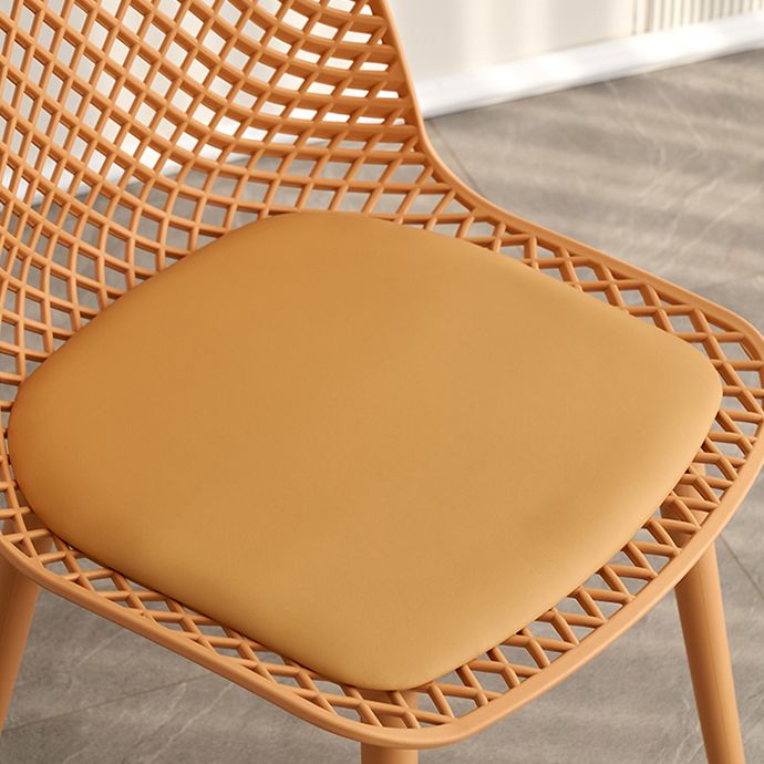 Sillas de comedor de estilo contemporáneo sillas sin brazos con patas de plástico para el hogar