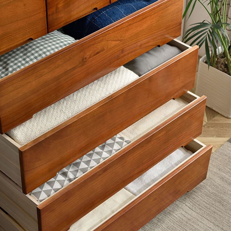 Brown Solid Wood Accent Chest with Drawers 16.92" Wide Contemporary Chest