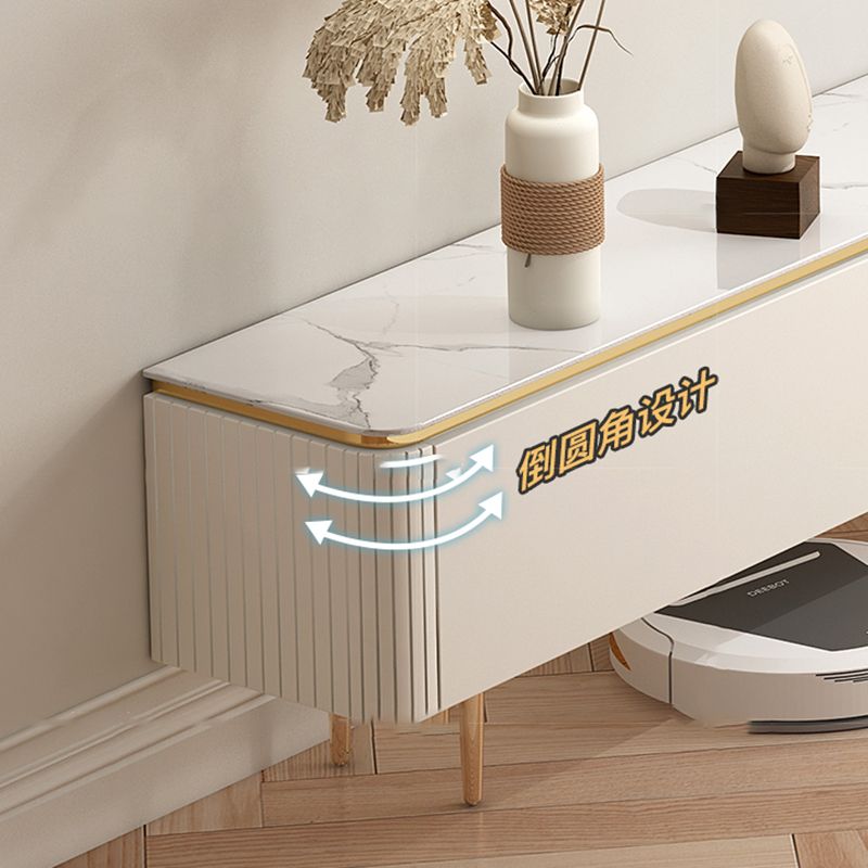 Stone Media Console TV Stand Modern TV Stand Console with 4 Drawers Clearhalo 'furn' 'furn_tv_stands_entertainment_centers' 'Furniture' 'Living Room Furniture' 'TV Stands & Entertainment Centers' 'TV Stands & Media Storage Furniture' 'tv_stands_entertainment_centers' 1200x1200_5f2288f6-43eb-478e-8d48-4d5a92df5ef8