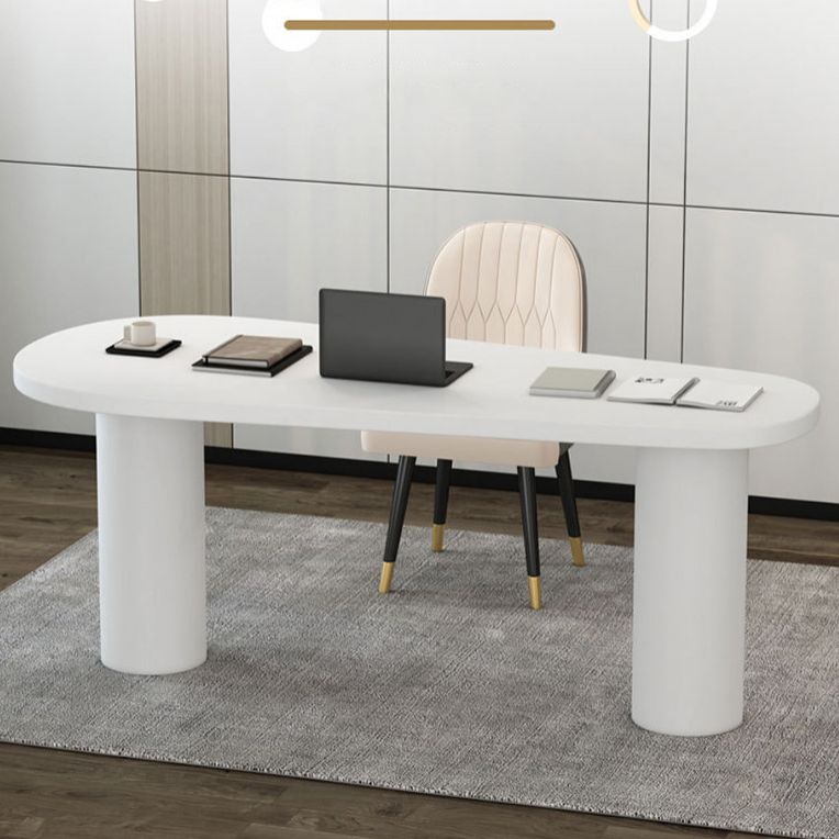 Scrivania in bianco e nero Scrivania da ufficio in legno di frassino industriale