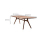 Modern Rectangular Walnut Brown Dining Table with 4 Solid Wood Legs Clearhalo 'Dining Tables & Seating' 'Dining Tables' 'dining_table' 'furn' 'furn_dining_table' 'Furniture' 'Kitchen & Dining Furniture' 1200x1200_5f23d5d1-6f77-4581-928c-c277d598d2b8