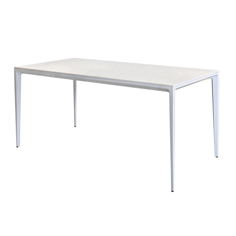 金属フレーム付きホワイトストーンダイナーテーブルセット1/2/5ピースモダンなダイニングセット