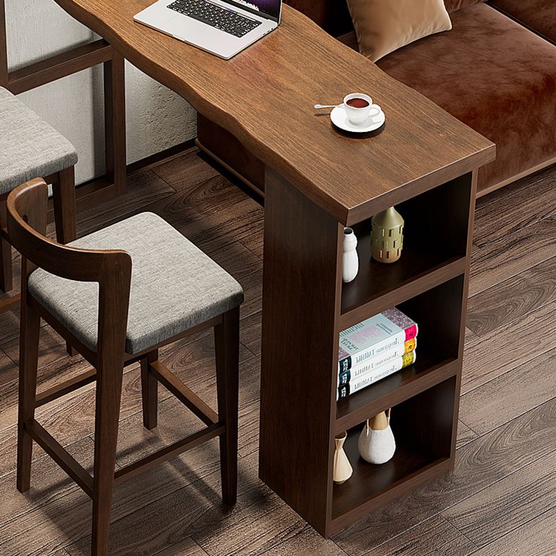 Modern Rectangle Bar Table Pine Solid Wood Bar Dining Table with Storage Clearhalo 'Bar Furniture' 'Bar Tables' 'bar_tables' 'furn' 'furn_bar_tables' 'Furniture' 'Kitchen & Dining Furniture' 1200x1200_5f25b136-39f9-47d3-b297-41283218135c