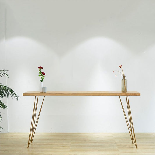 Glam Wooden Bar Table Set 1/2/7 Pieces Rectangle Bar Table with High Stools for Home