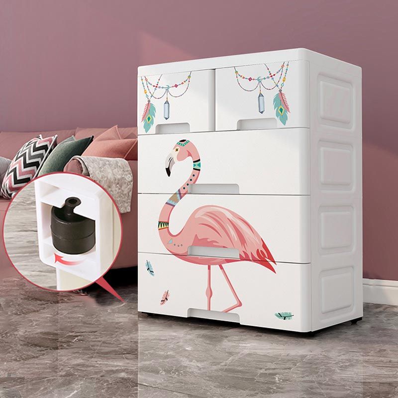 Armario contemporáneo de vestuario de plástico Armario con cajones