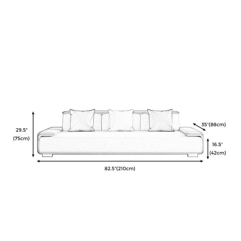 29.52"H Faux Leather Stain Resistant Pillow Top Arm Sofa for Living Room Clearhalo 'furn' 'furn_sofas' 'Furniture' 'furniture_sofas' 'kitchen' 'kitchen_sofas' 'Living Room Furniture' 'Sofa' 'sofas' 1200x1200_5f26baee-0dc7-4ffb-9649-e3a308558f8e