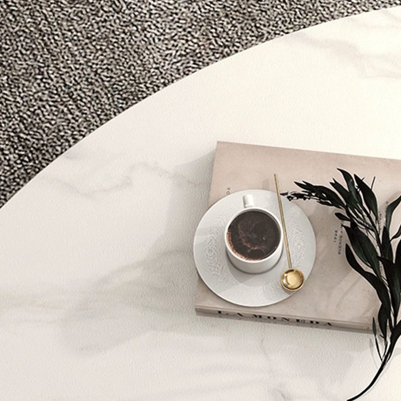 Table basse ovale abstraite en ardoise ou table de bout