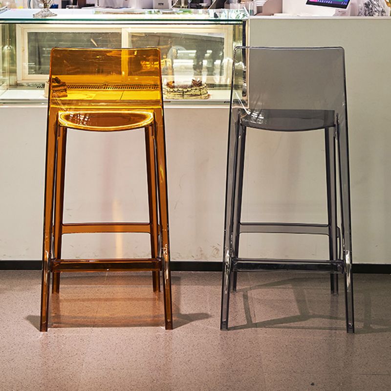 Scandinavian Armless Bar Stool Acrylic Low Back Counter Stool Clearhalo 'Bar Furniture' 'Bar Stools' 'bar_stools' 'furn' 'furn_bar_stools' 'Furniture' 'Kitchen & Dining Furniture' 1200x1200_5f2739c8-b365-4052-ba48-487d20cf5f91
