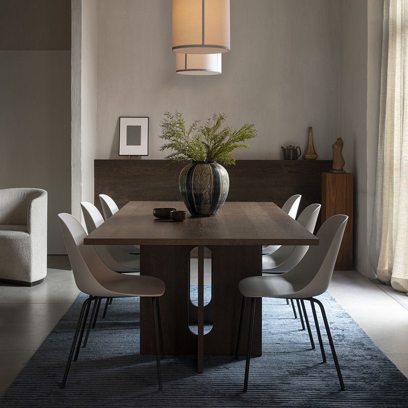 Rectangle Wood Color Dining Table Solid Wood Table Simplicity with Double Pedestal Clearhalo ' dining_table' 'Dining Tables & Seating' 'Dining Tables' 'furn' 'furn_dining_table' 'Furniture' 'furniture_dining_table' 'Kitchen & Dining Furniture' 'kitchen&dining_furn' 'kitchen' 'kitchen_dining_table' 1200x1200_5f2922e2-cb02-4b5d-b9c0-916b510296b4