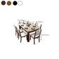 Mesa de comedor rectangular contemporánea Colección de comedor de mármol con 4 pies