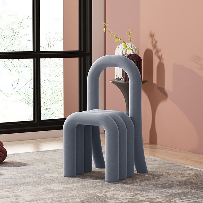 Contemporary Velvet Armless Dining Chairs Metal Dining Chair for Home Use Clearhalo 'Dining Chairs' 'Dining Tables & Seating' 'dining_chair' 'furn' 'furn_dining_chair' 'Furniture' 'Kitchen & Dining Furniture' 1200x1200_5f2a4988-c865-40cc-bcca-c85207c4ace8