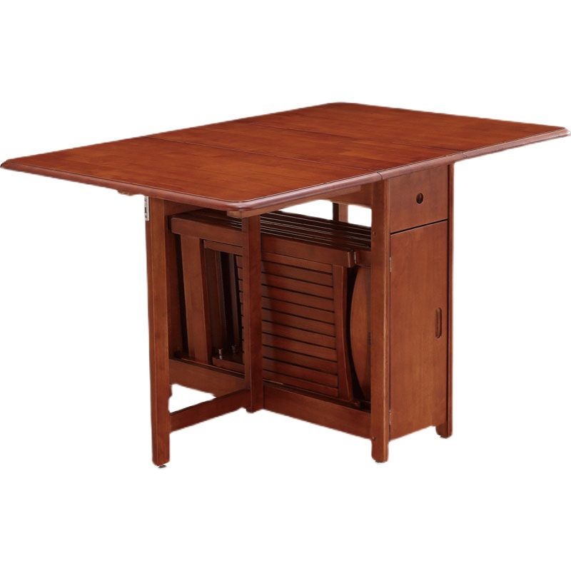 Mid-Century Modern Dinner Table Brown Solid Wood Drop-Leaf Dining Table (only table) Clearhalo ' dining_table' 'Dining Tables & Seating' 'Dining Tables' 'furn' 'furn_dining_table' 'Furniture' 'furniture_dining_table' 'Kitchen & Dining Furniture' 'kitchen&dining_furn' 'kitchen' 'kitchen_dining_table' 1200x1200_5f2a4d5a-1761-4125-bf23-d2ee84bc4c22