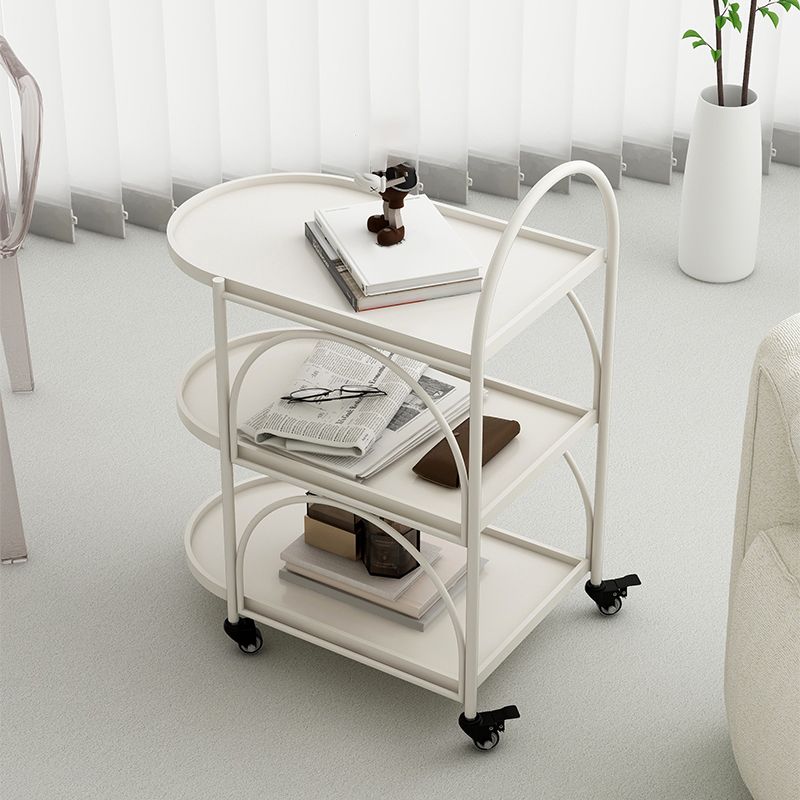 14" Wide Contemporary Corner Table 3-Tier Side Table with Storage