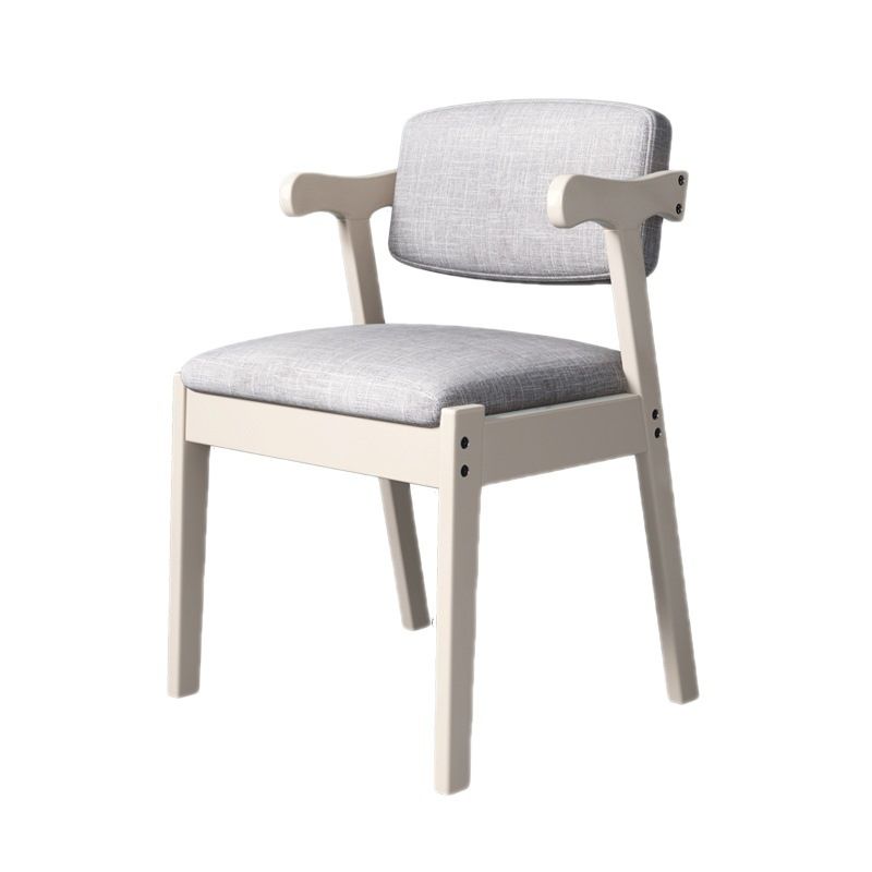 Moderne houten eetkamerstoel Open rug Dining zijmeubilair in matte afwerking voor thuis