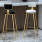 Glam Metal Barstool Velvet Gold Furniture in Matte Finish for Indoor Clearhalo 'Bar Furniture' 'Bar Stools' 'bar_stools' 'furn' 'furn_bar_stools' 'Furniture' 'Kitchen & Dining Furniture' 1200x1200_5f2c10d5-9402-41a7-978e-dc69f777dde2
