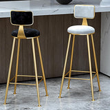 Glam Metal Barstool Velvet Gold Furniture in Matte Finish for Indoor Clearhalo 'Bar Furniture' 'Bar Stools' 'bar_stools' 'furn' 'furn_bar_stools' 'Furniture' 'Kitchen & Dining Furniture' 1200x1200_5f2c10d5-9402-41a7-978e-dc69f777dde2