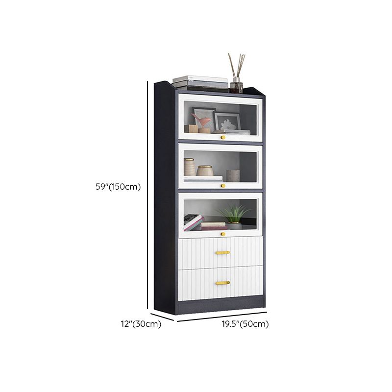 Contemporary Wood Bookshelf Standard Book Shelf for Home Office 11.8" Wide Clearhalo 'Bookcases' 'furn' 'furn_bookcases' 'Furniture' 'Office Furniture' 1200x1200_5f2c2682-7901-486c-91df-512e3cbe8246