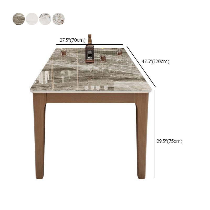 Rechthoekige eetkamertafel Eigentijdse dinettetafel met 4 poten