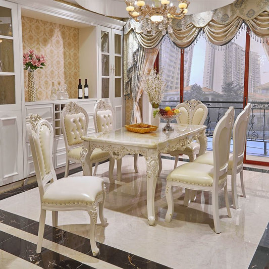 ビクトリア長方形テーブルセット1/2/5/7ピース家に向けてダイニングセット