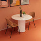 Round Dining Table Modern Black-white Furniture with Pedestal Base for Home