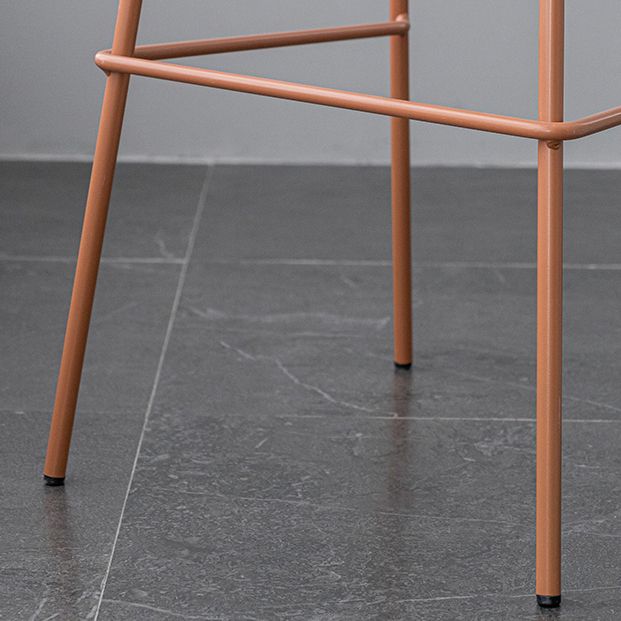 Contemporary Footrest Metal Barstool Matte Finish Restaurant Stool Clearhalo 'Bar Furniture' 'Bar Stools' 'bar_stools' 'furn' 'furn_bar_stools' 'Furniture' 'furniture_bar_stools' 'Kitchen & Dining Furniture' 1200x1200_5f3075f4-52b7-4286-87b9-81c163f127df