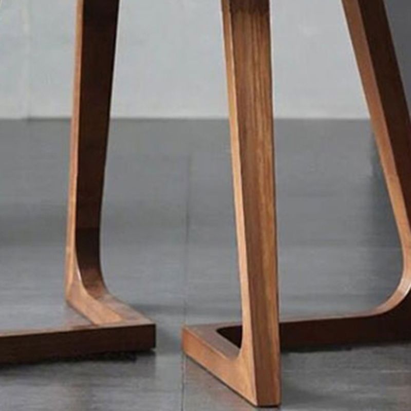 Table à manger de base en bois rond moderne pour restaurant