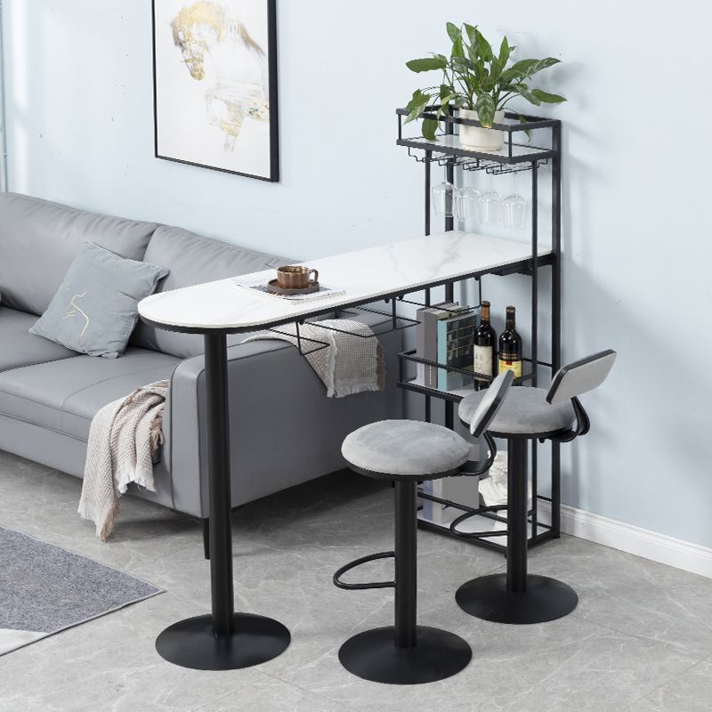 Low Back Bar Stools Adjustable Height Swivel Dining Stools with Metal Base Clearhalo 'Bar Furniture' 'Bar Stools' 'bar_stools' 'furn' 'furn_bar_stools' 'Furniture' 'Kitchen & Dining Furniture' 1200x1200_5f34daa7-96bf-4815-a048-96b1b5ac754d