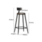 Industrial Metal Bar-stool with Black Base Round Low Back Counter-height Stool for Shop Clearhalo 'Bar Furniture' 'Bar Stools' 'bar_stools' 'furn' 'furn_bar_stools' 'Furniture' 'Kitchen & Dining Furniture' 1200x1200_5f35376b-b203-4ebd-b283-9a185eade832