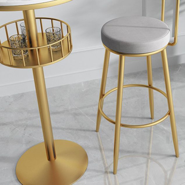 Nordic Artificial Marble Bar Table 42-inch Height Metal Base Bistro Table Clearhalo 'Bar Furniture' 'Bar Tables' 'bar_tables' 'Furniture' 'furniture_bar_tables' 'Kitchen & Dining Furniture' 'kitchen&dining_furn' 'kitchen' 1200x1200_5f37111f-80c8-4125-8764-3873cf368291