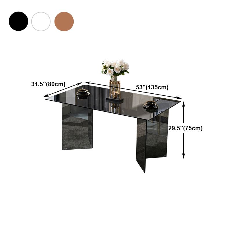 Modern Style Dinner Room Table Glass Dining Table for Home Use Clearhalo ' dining_table' 'Dining Tables & Seating' 'Dining Tables' 'furn' 'furn_dining_table' 'Furniture' 'furniture_dining_table' 'Kitchen & Dining Furniture' 'kitchen&dining_furn' 'kitchen' 'kitchen_dining_table' 1200x1200_5f382078-d654-4e01-a55b-e3b9cb744090
