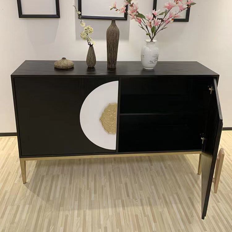 Armoires de style glamour buffet buffet en bois massif buffet avec 2 portes