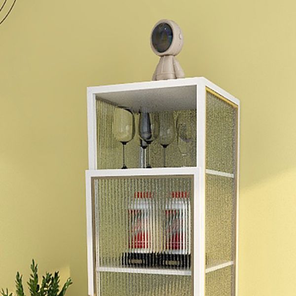 Contemporary Curio Cabinet Metal Glass Doors Hutch Buffet for Dining Room Clearhalo 'Display & China Cabinets' 'display_china_cabinets' 'furn' 'furn_display_china_cabinets' 'Furniture' 'Kitchen & Dining Furniture' 1200x1200_5f3a9be8-7d0a-4e41-9683-21b4610e2d2c