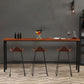 Industrial Faux Leather Bar Stools Metal Barstool in Black and Brown