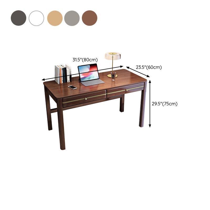 Modern Solid Wood Office Desk 29.53 "Descripción de escritura de alto para el hogar