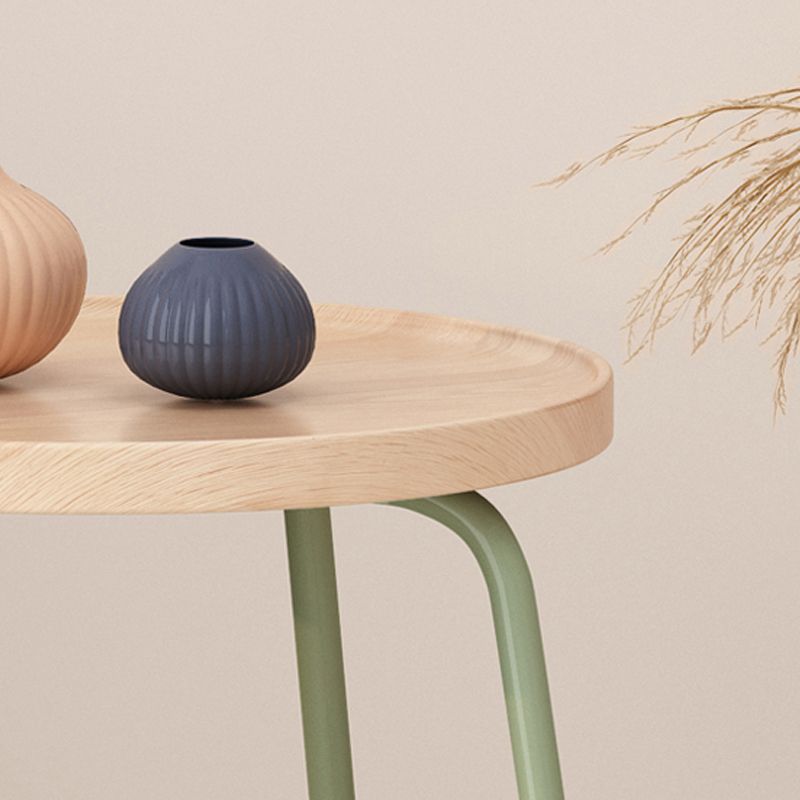 Tableau latérale en bois rond en bois scandinave 19.6 pouces