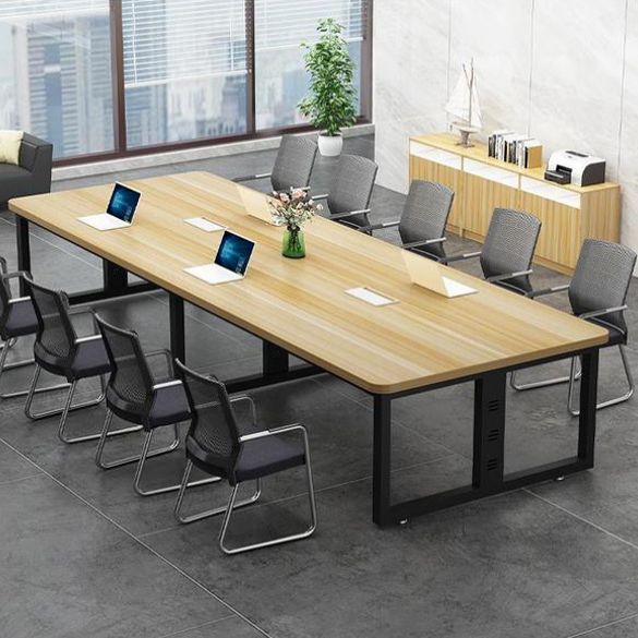 Industrial Style Home Writing Desk Office Conference Table Artificial Wood Desk Clearhalo 'Furniture' 'furniture_office_desk' 'Office Desks' 'Office Furniture' 'office_desk' 1200x1200_5f3ce342-8445-46fa-8f8e-805e77b977ff