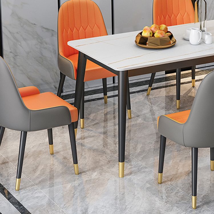 Minimalist Design 1/2/5/7 Rectangular Dining Room Table with Upholstered Chairs Clearhalo 'Dining Room Sets' 'Dining Tables & Seating' 'dining_room_set' 'furn' 'furn_dining_room_set' 'Furniture' 'furniture_dining_room_set' 'Kitchen & Dining Furniture' 'kitchen&dining_furn' 'kitchen' 1200x1200_5f3da5f7-fad0-415a-8d22-fdb6edbf303b