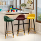 Low Back Footrest Upholstered Home Stool Glam 27-inch Matte Finish Barstool Clearhalo 'Bar Furniture' 'Bar Stools' 'bar_stools' 'furn' 'furn_bar_stools' 'Furniture' 'furniture_bar_stools' 'Kitchen & Dining Furniture' 1200x1200_5f3e3ecb-60ec-4b98-a465-6853002f8602