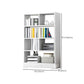 Standard Engineered Wood Bookshelf Contemporary Open Back Bookcase with Drawers