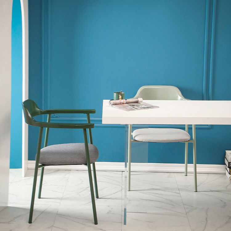 Contemporary Style Dining Chair Metal Open Back Dining Arm Chair Clearhalo 'Dining Chairs' 'Dining Tables & Seating' 'dining_chair' 'furn' 'furn_dining_chair' 'Furniture' 'Kitchen & Dining Furniture' 1200x1200_5f3e9614-5956-4862-a0fe-05a648885bc4