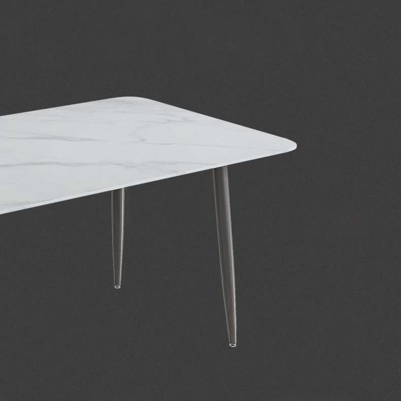 Moderne eetkamer diner keukentafel 4 poten stenen eettafel